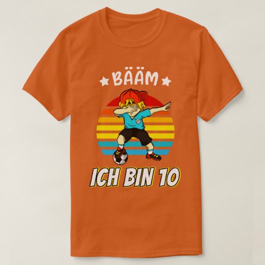 Fubball Fubballer Dab Junge 10 dagen T-shirt (Design voorkant)
