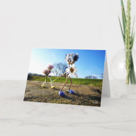 Fubby die madeliefjes plukken. bedankkaart