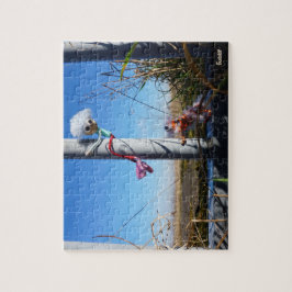 Fubby fantasie, op de vlucht voor een dier. legpuzzel