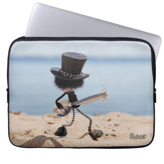 Fubby gitarist met look alike Slash hoed. Laptop Sleeve
