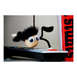 Fubby hangend als de scene van Tom Cruise. Perfect Poster