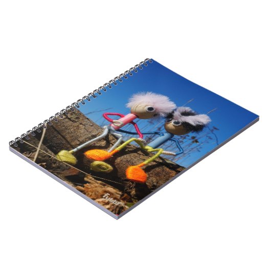 Fubby paartje dat romantisch verliefd zitten. notitieboek (Linkerzijde)