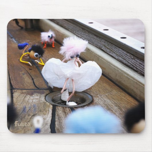 Fubby poppetje als Marilyn Monroe verkleed. Muismat (Voorkant)