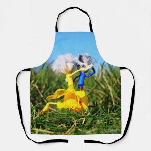 Fubby poppetjes die dansen met Narcissenjurk. Schort