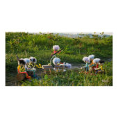 Fubby poppetjes die goocheltruc uitvoeren perfect poster (Voorkant)