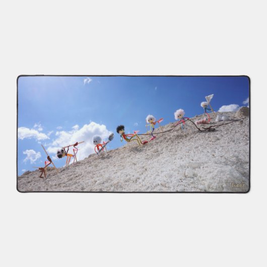 Fubby poppetjes op de skipiste, met een valpartij bureaumat (Voorkant)