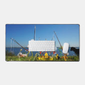 Fubby's actief met het hengelspel. bureaumat (Keyboard & Muis)