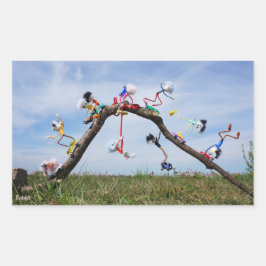 Fubby's die aan het Skaten zijn. Rechthoekige Sticker