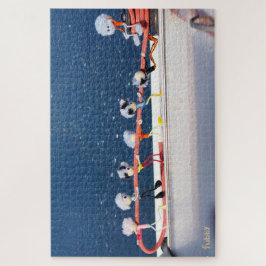 Fubby's die een lijn lieren van een Zeilboot. Legpuzzel