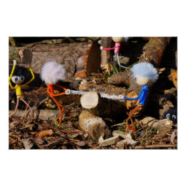 Fubby's die hout zagen. perfect poster