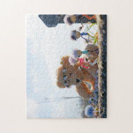 Fubby's die madeliefjes naar een Beer brengen. Legpuzzel