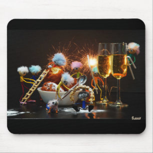 Fubby's met Jaarwisseling bij feestdagen. Muismat