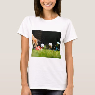 Fubby's spelen een persiflage met hond als stier. t-shirt