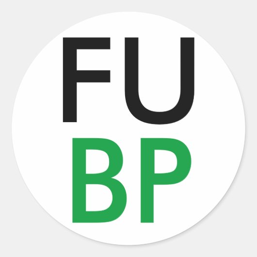 FUBP RONDE STICKER (Voorkant)