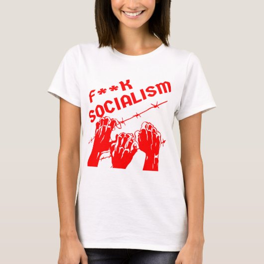 Fuc>| Barb Wire socialisme #USAPatriotGraphics © T-shirt (Voorkant)