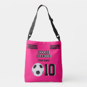 Fuchia voetbal canvas tas sport football monogram  (Achterkant)
