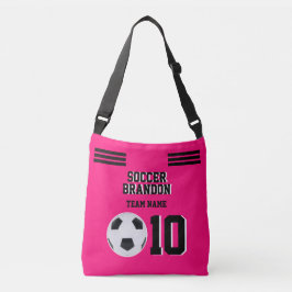 Fuchia voetbal canvas tas sport football monogram 