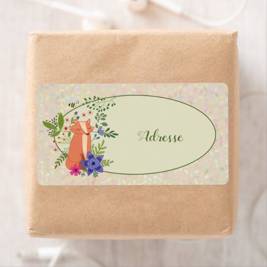 Fuchs im Wald Etiket (Insitu)