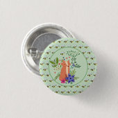 Fuchs im Wald Ronde Button 3,2 Cm (Voorkant /achterkant)
