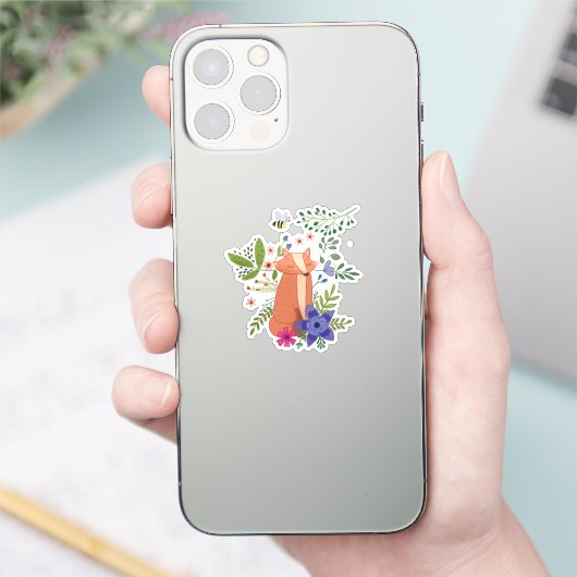 Fuchs im Wald Sticker (Telefoon)