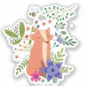 Fuchs im Wald Sticker (Voorkant)