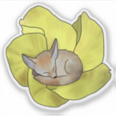 Fuchs in Blüte Sticker (Voorkant)