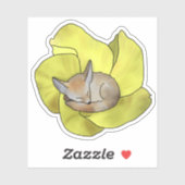 Fuchs in Blüte Sticker (Vel)