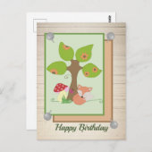 Fuchs unterm Baum Briefkaart (Voorkant / Achterkant)