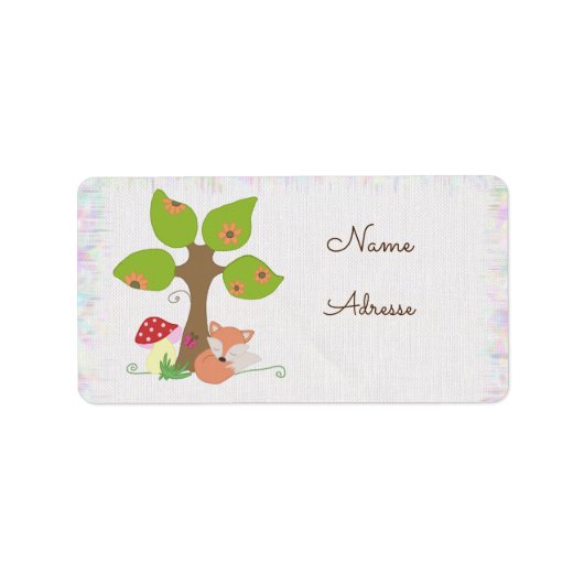 Fuchs unterm Baum Etiket (Voorkant)