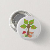 Fuchs unterm Baum Ronde Button 3,2 Cm (Voorkant /achterkant)