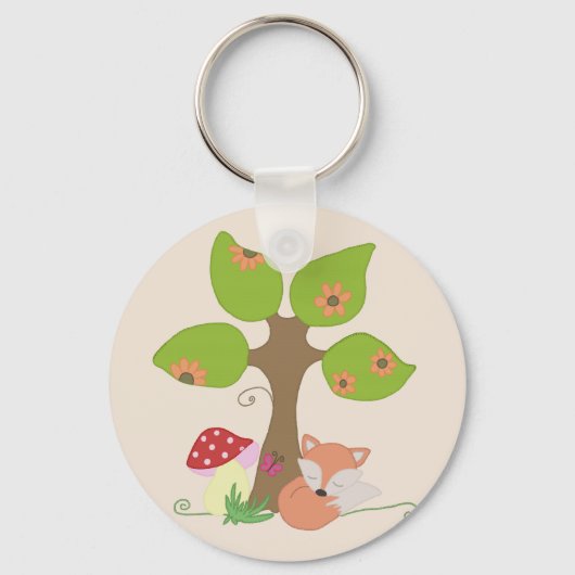 Fuchs unterm Baum Sleutelhanger (Voorkant)