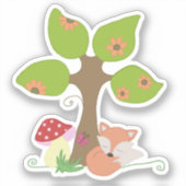 Fuchs unterm Baum  Sticker (Voorkant)