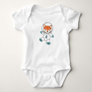 Fuchs vliegt in de ruimte als een astronautentrake romper