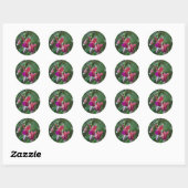 Fuchsia 2 ronde sticker (Vel)