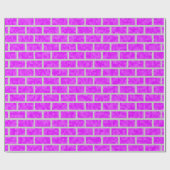 Fuchsia 8-bit computerspel look bakstenen patroon cadeaupapier (Vlak)