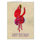 Fuchsia abstracte waterverf floraal (Voorkant)