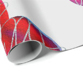 Fuchsia abstracte waterverf floraal cadeaupapier (Rol Hoek)