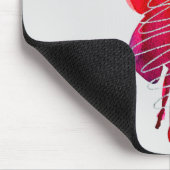 Fuchsia abstracte waterverf floraal muismat (Hoek)