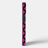 Fuchsia and black diamond Patroon Hoesje-Mate iPho Case-Mate iPhone Case (Achterkant / Rechts)