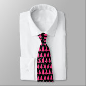 Fuchsia and Black Monogram kerstboom Stropdas (Gebonden)