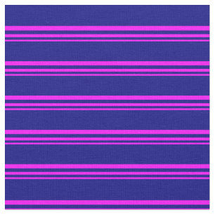Fuchsia and Blue Stripes Pattern Stof