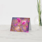 Fuchsia and Gold Florals All Occassions Notecard Kaart (Voorkant)