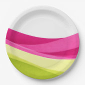 Fuchsia and Lime Green Papieren Bordje (Voorkant)