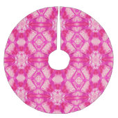 Fuchsia and Pastel Pink Tie Dye Pattern Kerstboom Rok (Voorkant)