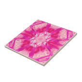 Fuchsia and Pastel Pink Tie Dye Pattern Tegeltje (Zijkant)