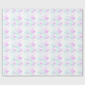 Fuchsia and Turoquoise Leaves Wrapping Paper Cadeaupapier (Vlak)