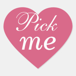 Fuchsia and White Pick Me Sticker