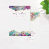 Fuchsia aquamarijn opaal sieraden display kaart (Bureau)