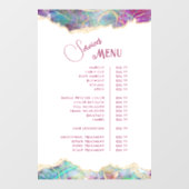 Fuchsia Aquamarine Opal Design Diensten Menu Raamsticker (Vel)