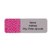 Fuchsia Art Deco Lines Etiket (Voorkant)